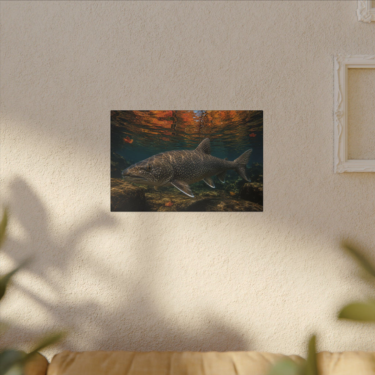 Autumn Granite Lake Trout canvas wall art, view 5