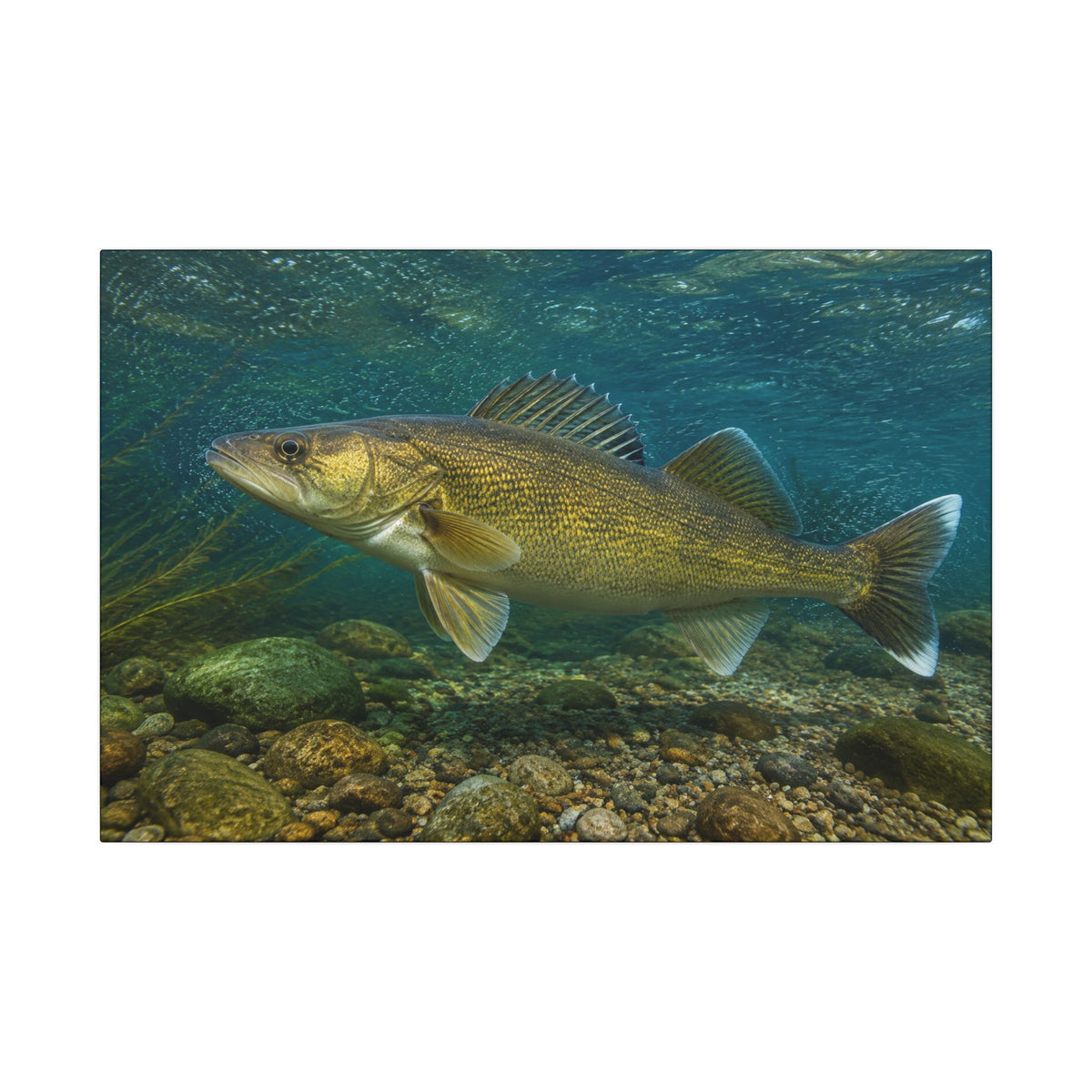 Current Seam Walleye canvas, 24x16 size view