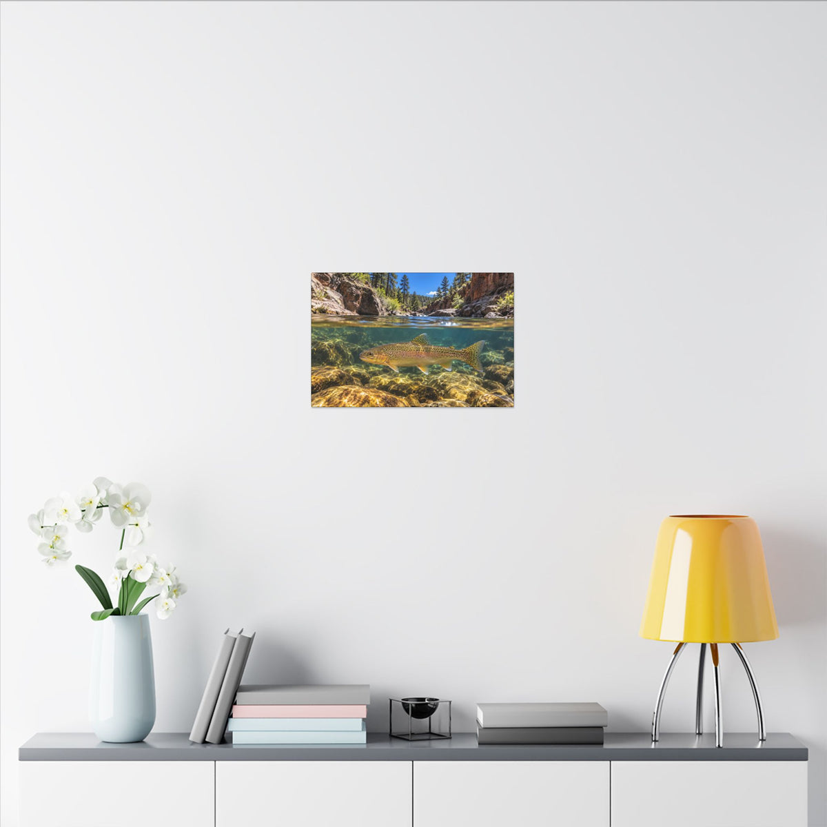 Red Rock Canyon Gila Trout canvas wall art, view 6
