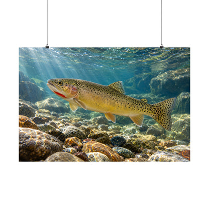 Westslope Riffle Cutthroat Trout poster wall art, 36x24 size view