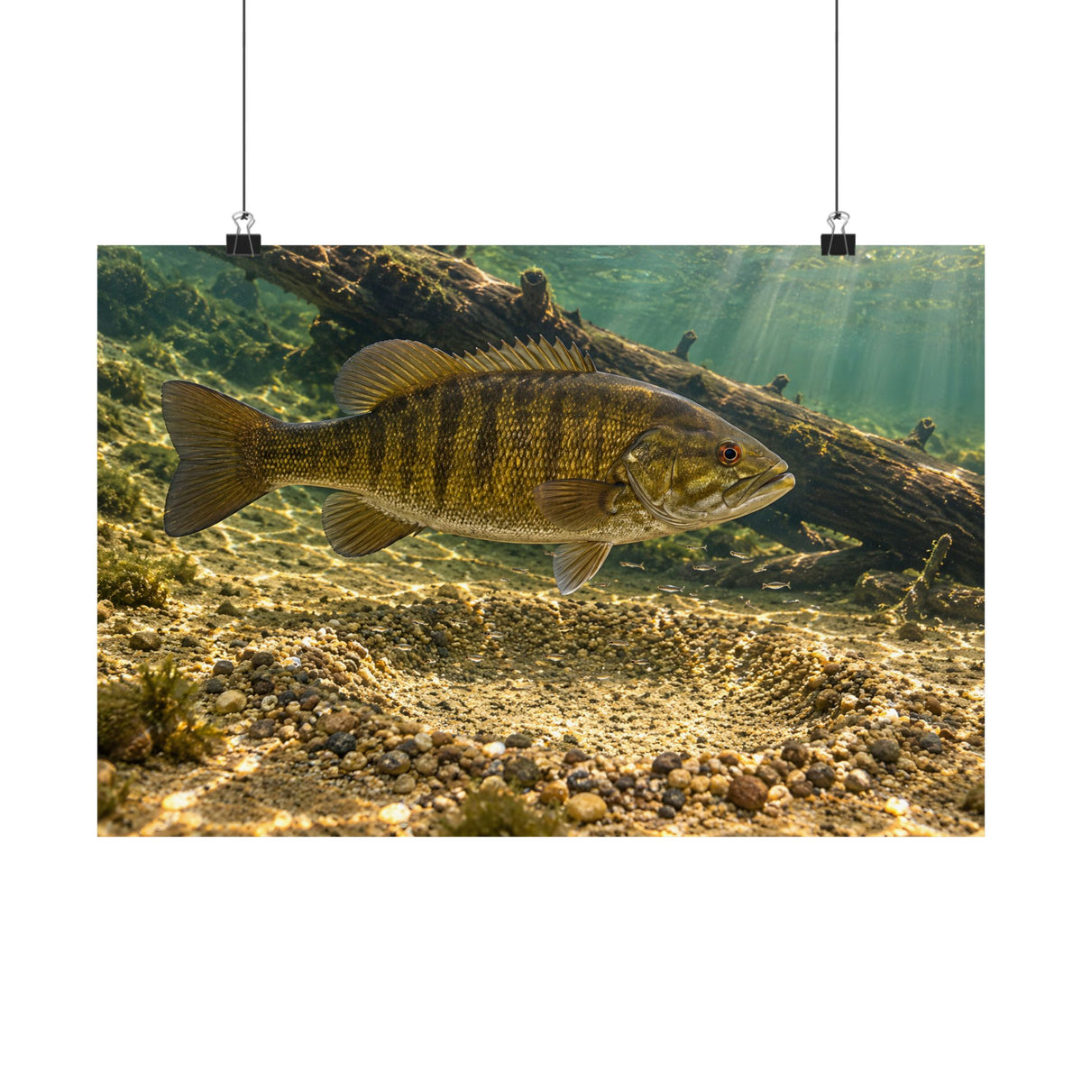 Spawning Bed Smallmouth Bass poster wall art, view 2