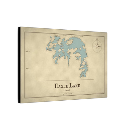 Eagle Lake Vintage Map canvas wall art, view 4