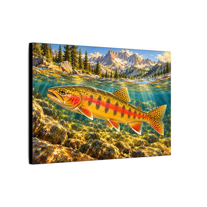 Beneath Alpine Peaks Golden Trout canvas wall art, view 4