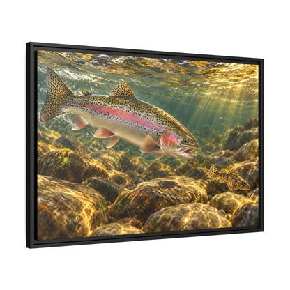 Sculpin Chase Rainbow Trout framed canvas wall art – photo 4