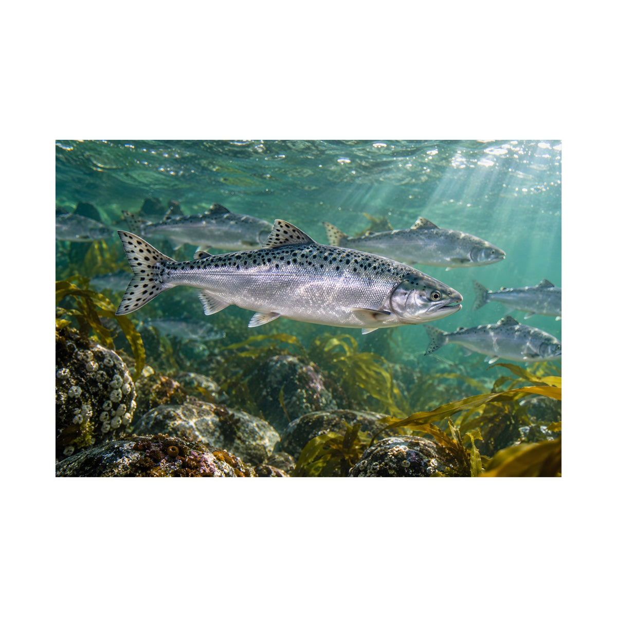 Lead the Run Pink Salmon poster wall art, view 4