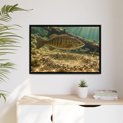 Spawning Bed Smallmouth Framed Canvas wall art, view 5