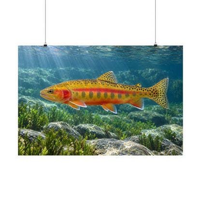 Gliding Through Sierra Waters Golden Trout poster wall art, view 3