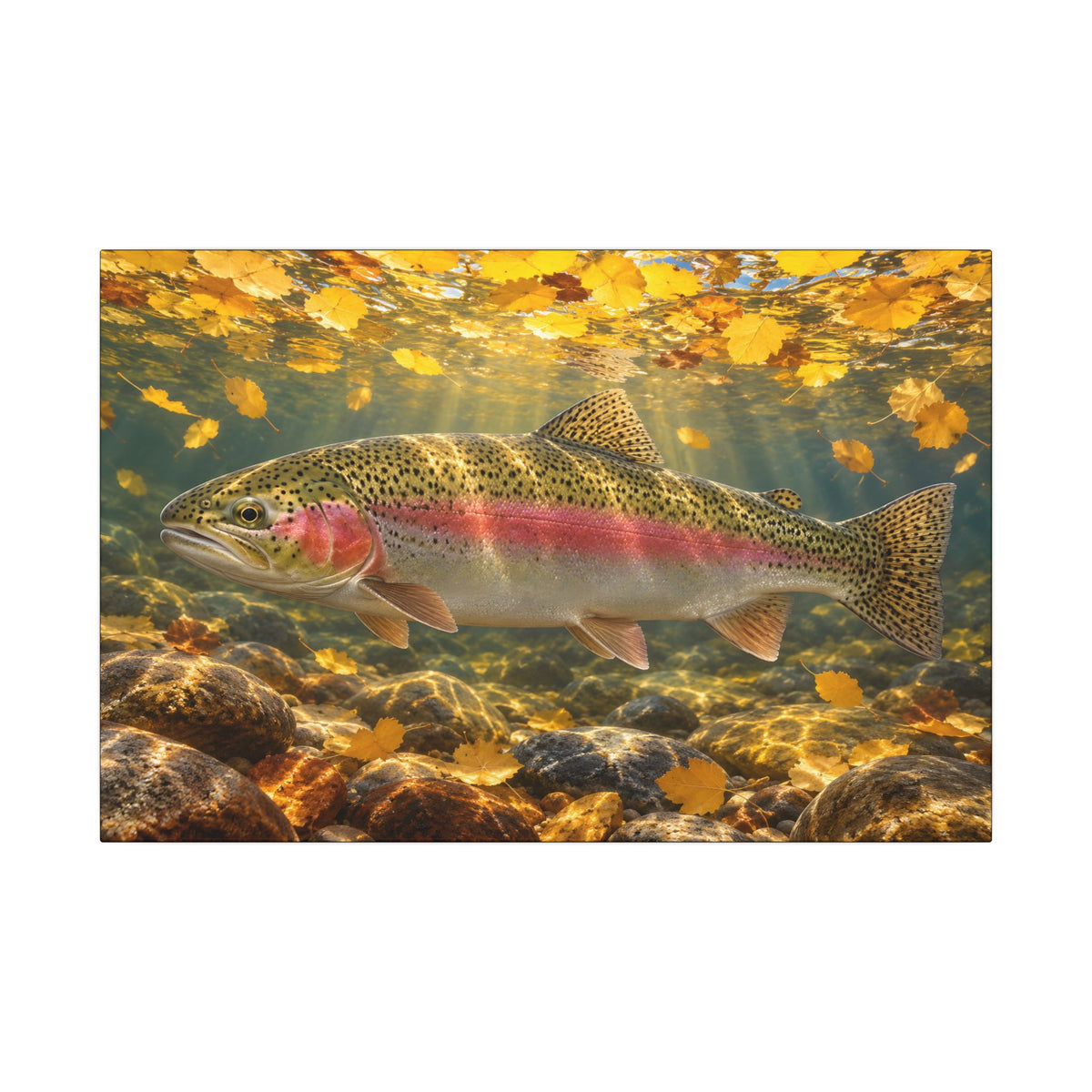 Aspen Gold Rainbow Trout canvas wall art – photo 2
