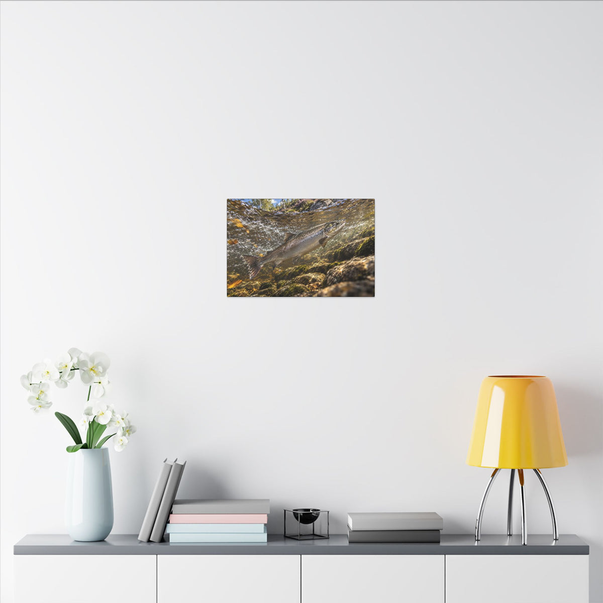 Home Through the Heather Salmon canvas wall art, view 6