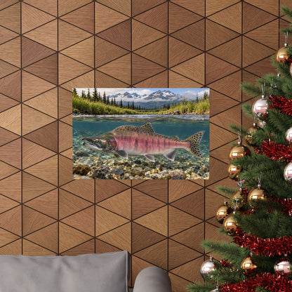 Alaska Creek Pink Salmon poster wall art, view 6