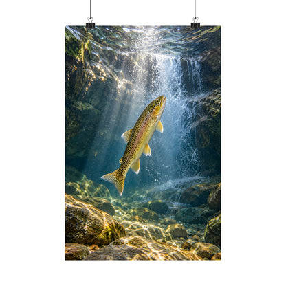 Sunbeam Falls Gila Trout poster wall art
