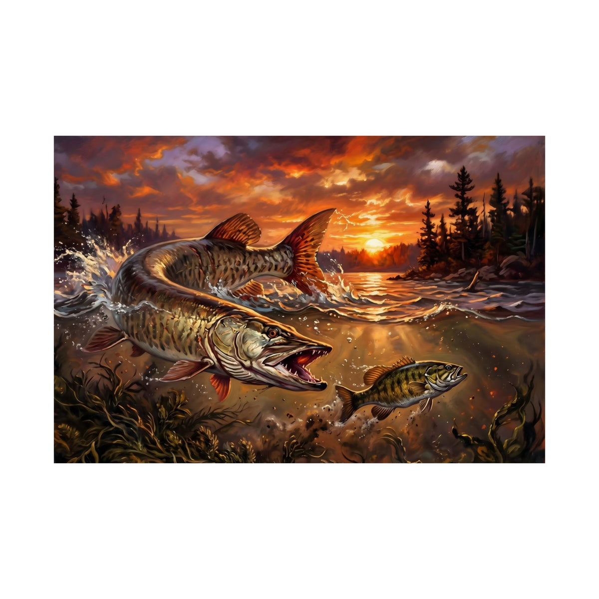 Sunset Muskie poster wall art, view 3