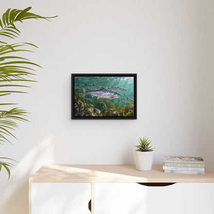 Lead the Run Pink Salmon framed canvas wall art, view 5