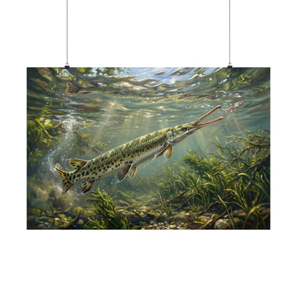 Longnose Gar Strike poster wall art, view 3