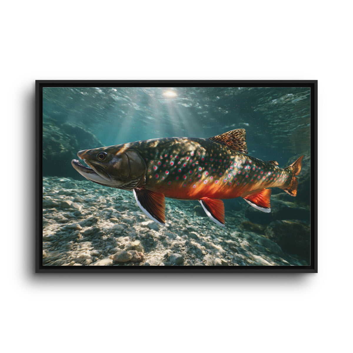 Sunbeam Gravel Dolly Varden framed canvas wall art, view 3