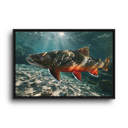 Sunbeam Gravel Dolly Varden framed canvas wall art, view 3