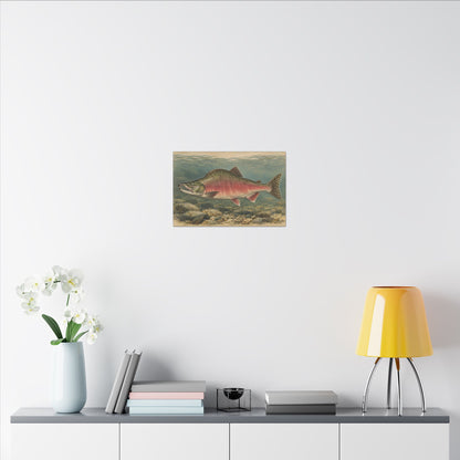 Riverbed Study Pink Salmon canvas wall art, view 6