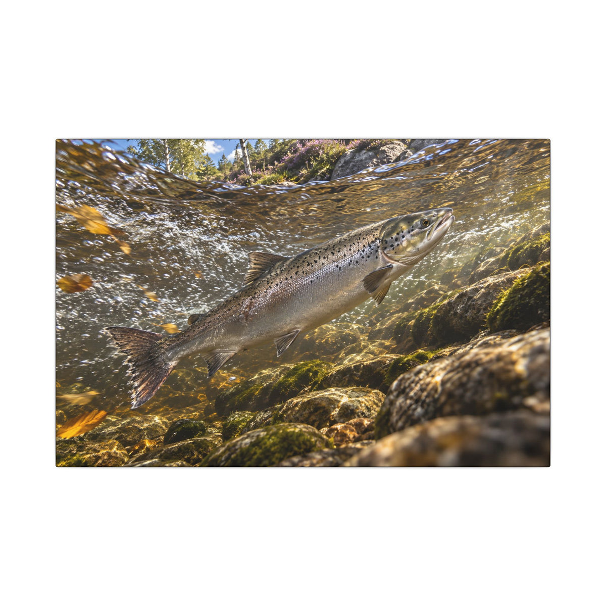 Home Through the Heather Salmon canvas wall art