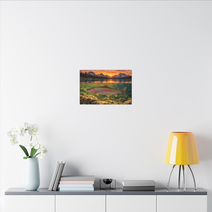 Alpine Over-Under Rainbow Trout canvas wall art – photo 6