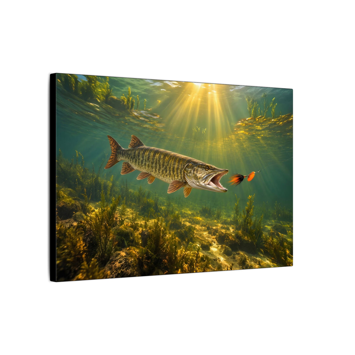 Bucktail Strike Muskie canvas side angle