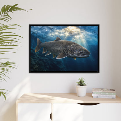 Cathedral of Ice Lake Trout framed canvas wall art, view 5