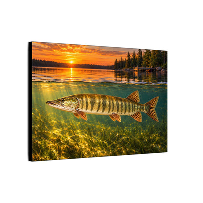 Northwoods Over-Under Muskie Canvas wall art, view 4