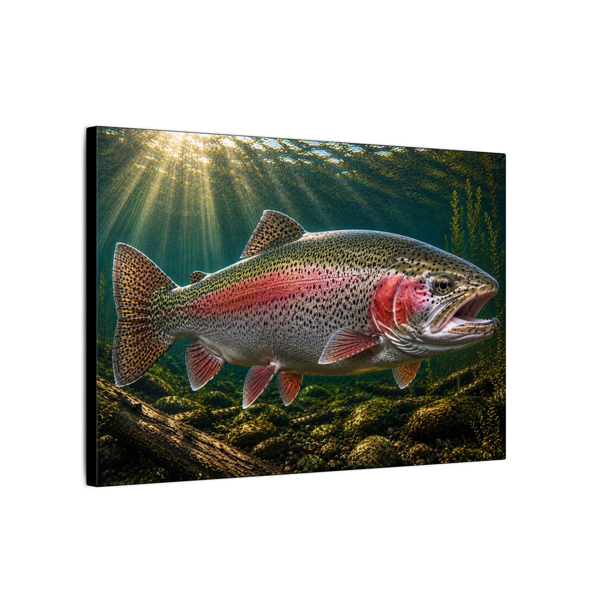 Mountain Stream Rainbow Trout canvas wall art, view 4