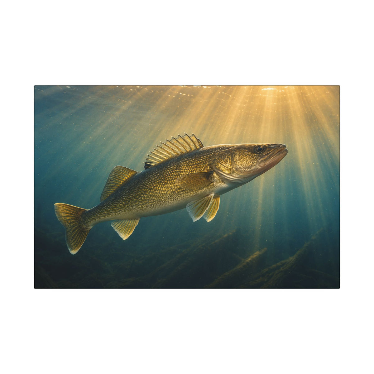Backlit Sunbeam Cruise Walleye canvas, 36x24 size view