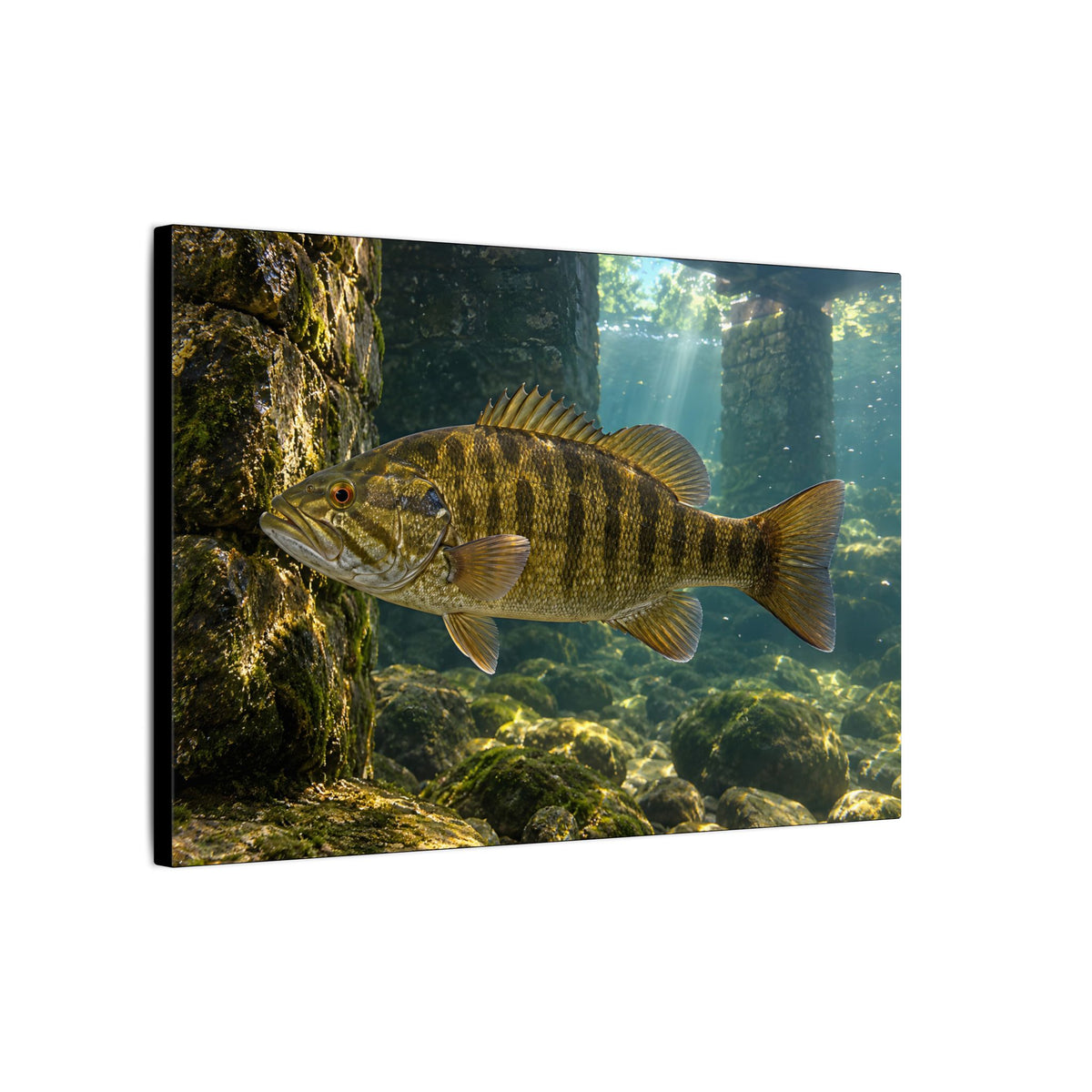 Bridge Pilings Smallmouth Canvas wall art, view 4