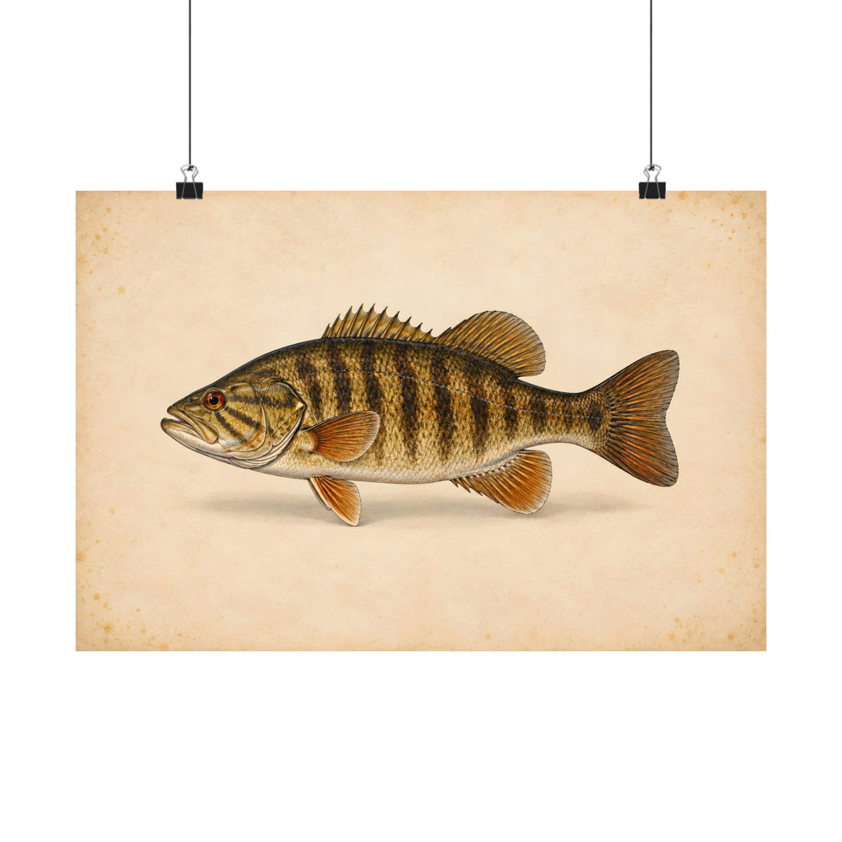 Field Study Smallmouth Bass poster wall art, view 2