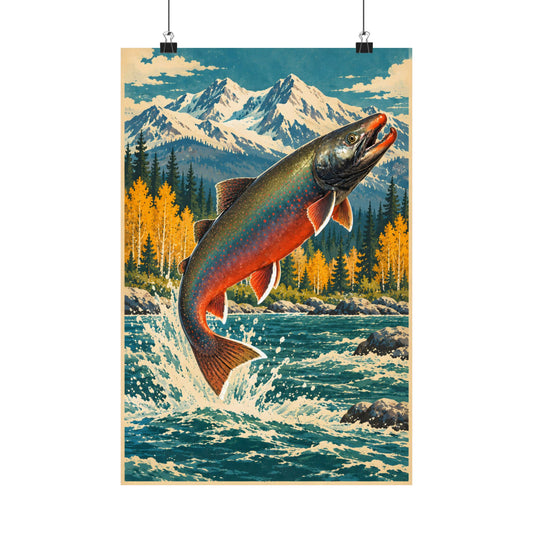 Vintage Alaskan Leap Dolly Varden poster wall art