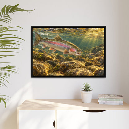 Sculpin Chase Rainbow Trout framed canvas wall art – photo 5