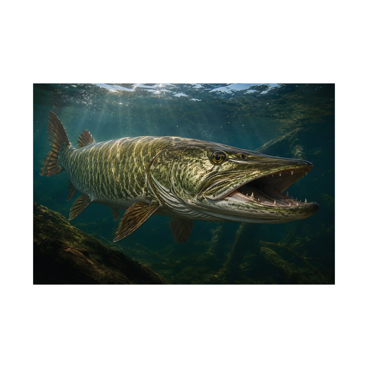The River King Muskie poster wall art