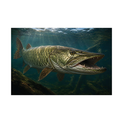 The River King Muskie poster wall art