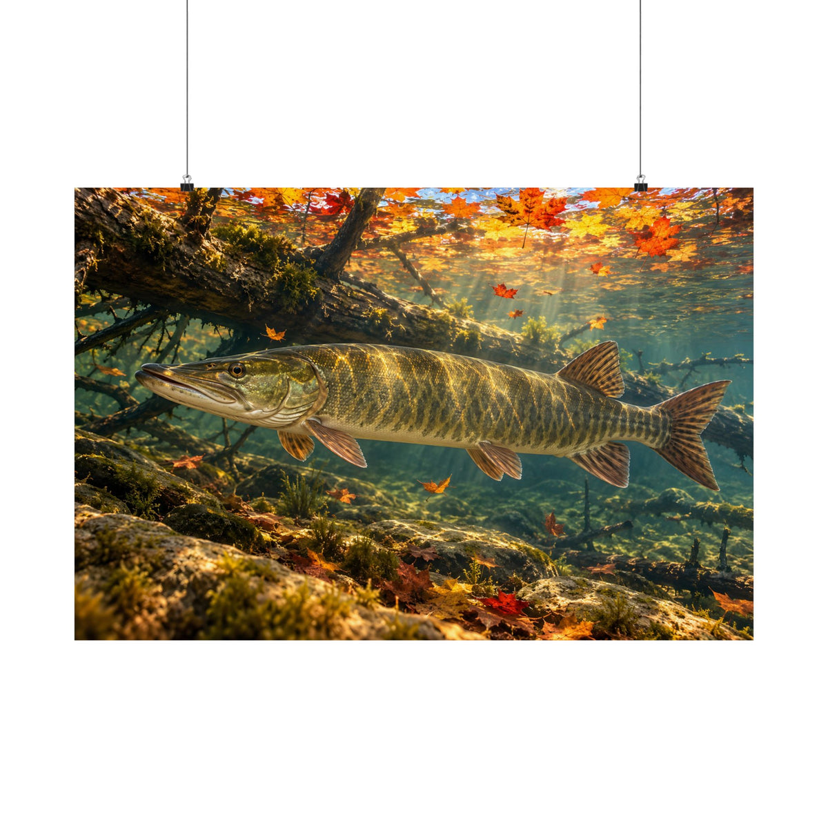 Autumn Timber Muskie poster wall art, view 3