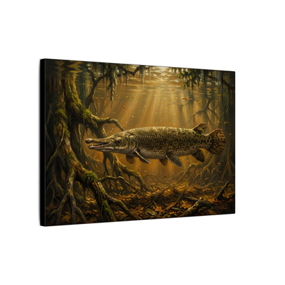 Alligator Gar Bayou canvas wall art, view 4