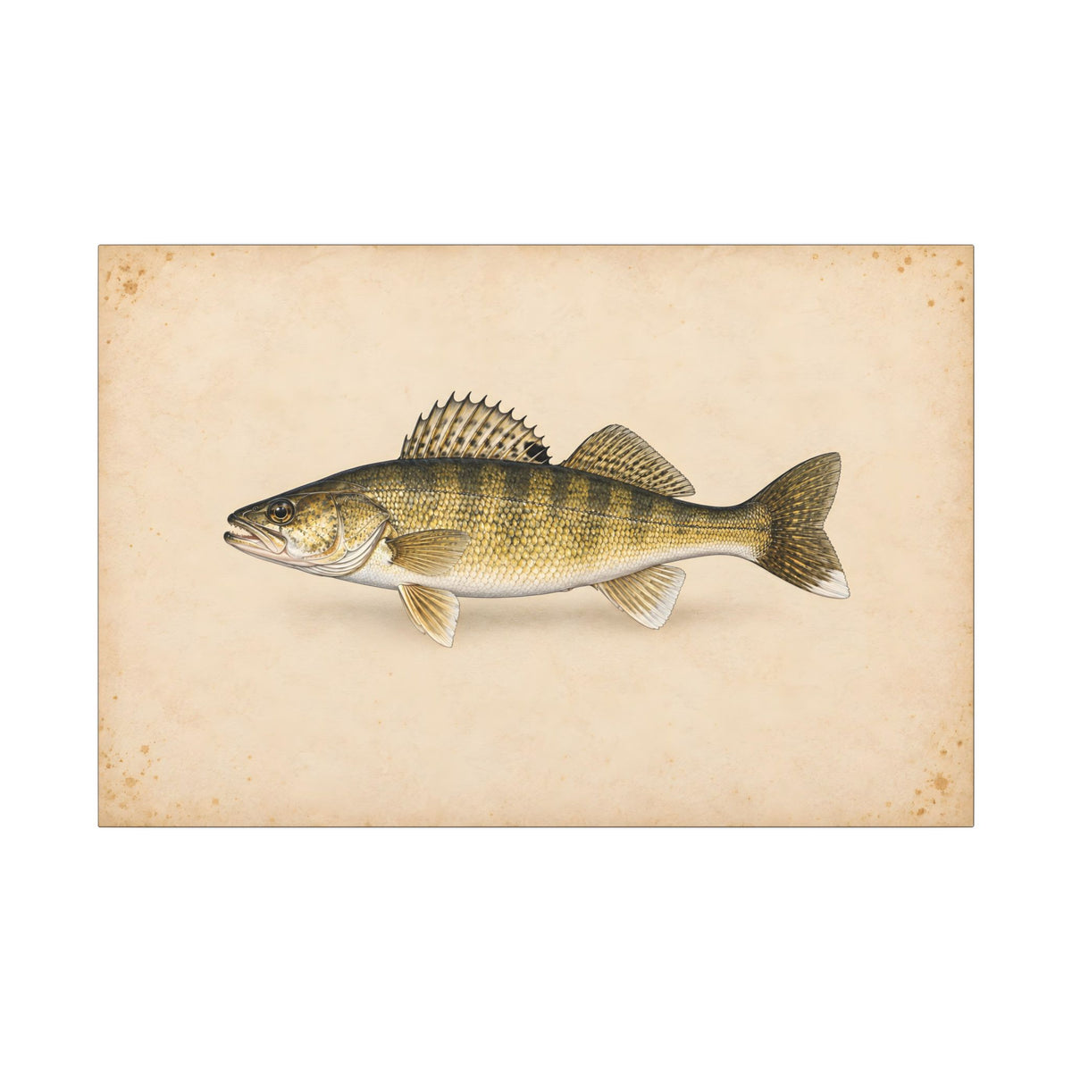 Walleye Field Study canvas, 36x24 size view