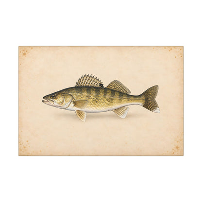 Walleye Field Study canvas, 36x24 size view