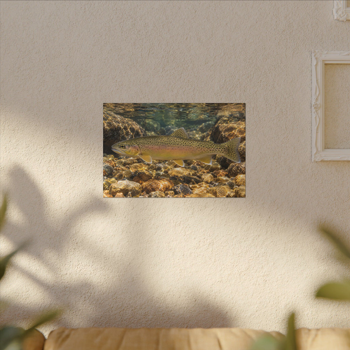 Amber Pebbles Gila Trout canvas wall art, view 5