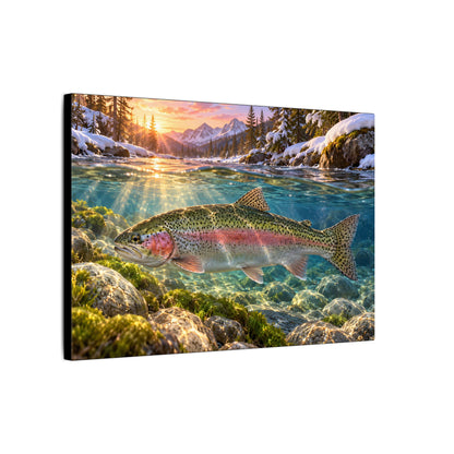 Snowmelt Sunrise Rainbow Trout canvas wall art – photo 4