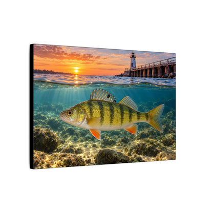 Lighthouse Sunrise Yellow Perch canvas wall art, view 4