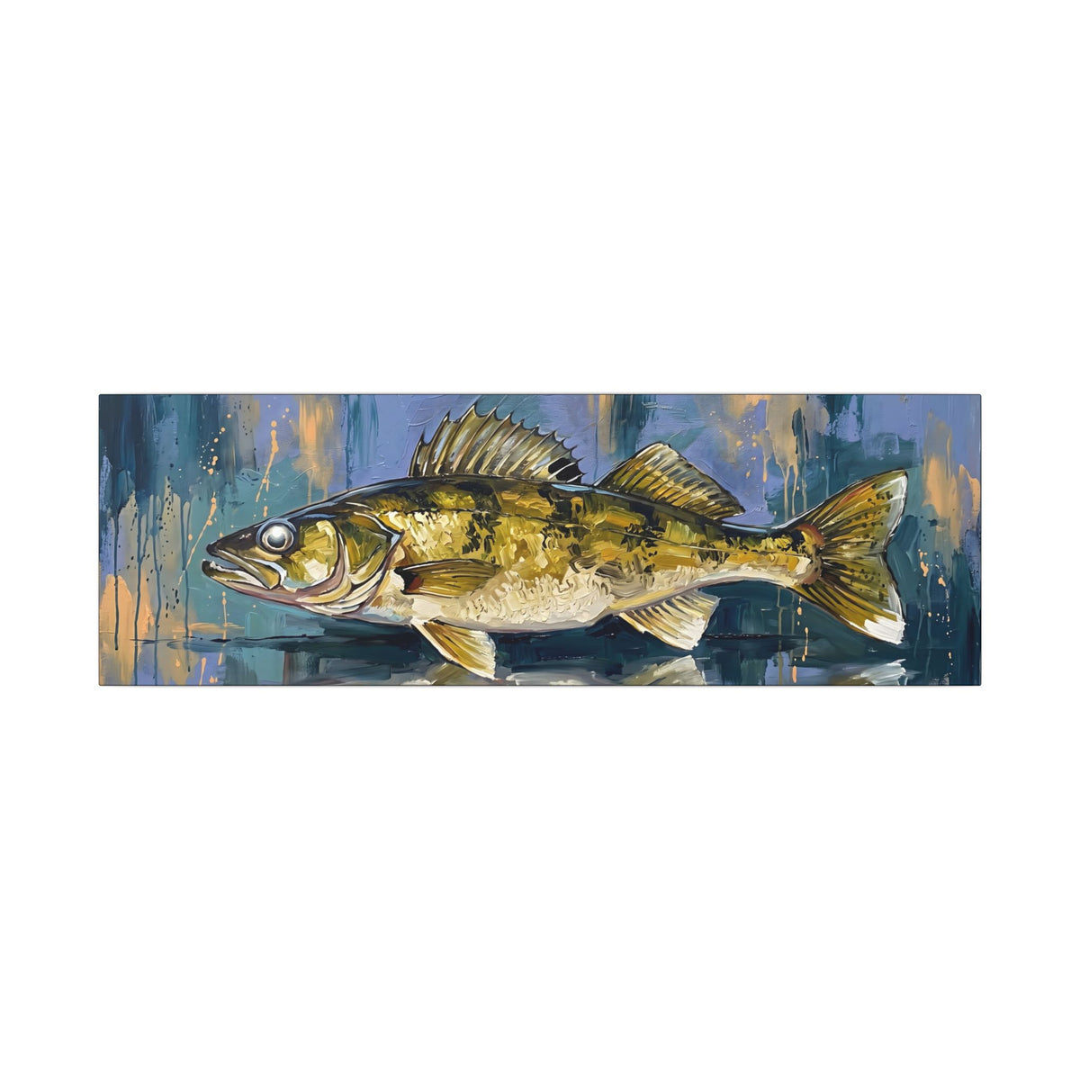 Legends Bold Twilight Walleye long canvas wall art, view 3