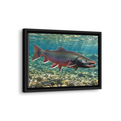 Trophy Alaskan Waters Dolly Varden framed canvas wall art, view 4