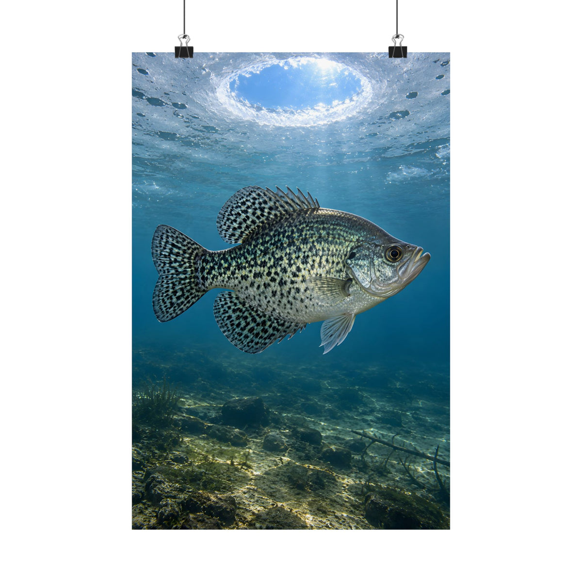 Beneath the Ice Crappie poster wall art