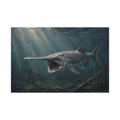 Paddlefish Filter Feed canvas wall art, view 3
