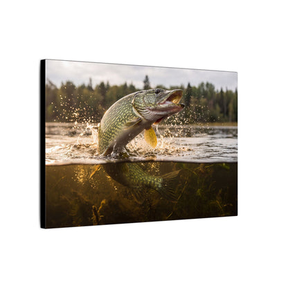 Boatside Battle Northern Pike canvas side angle