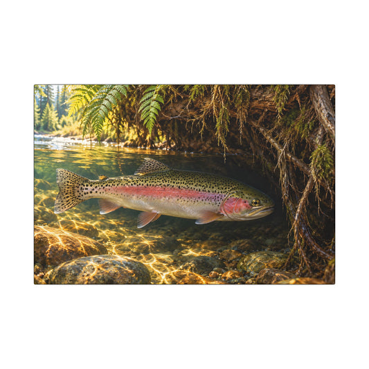 Cedar Cutbank Rainbow Trout canvas wall art – photo 1
