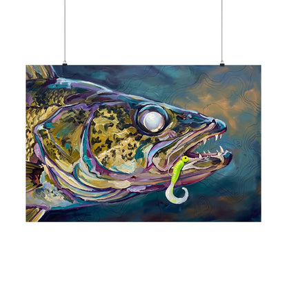 Legends Bold Close-Up Twilight Walleye poster wall art, view 3