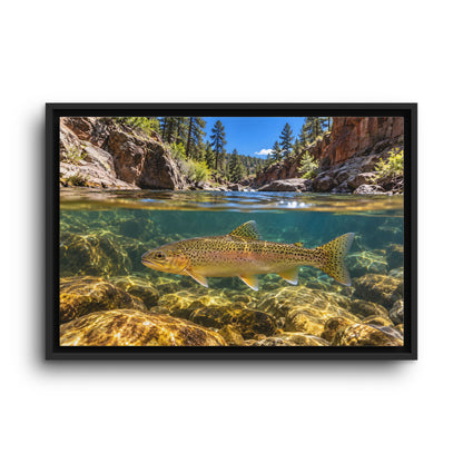 Red Rock Canyon Gila Trout framed canvas wall art, view 2