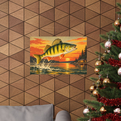 Sunset Leap Yellow Perch poster wall art, view 6